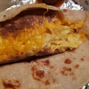 Bean egg cheese taquito