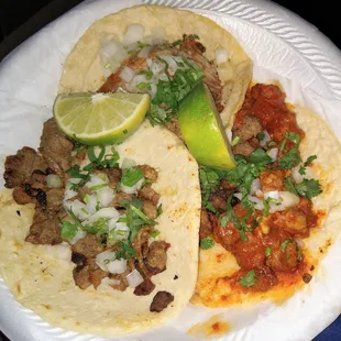 $2 tacos, with tough meats, chewy tortillas, not digging them.