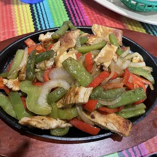 Chicken fajitas
