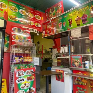 the interior of a mexican restaurant