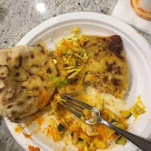 a plate of food on a table