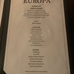 Europas Chef's Feast