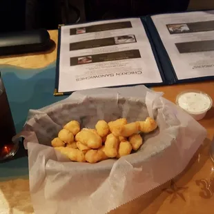 Delicious cheese curds