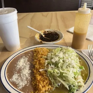 Chicken enchilada combo