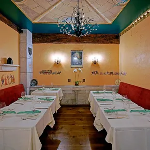 tables set for a meal