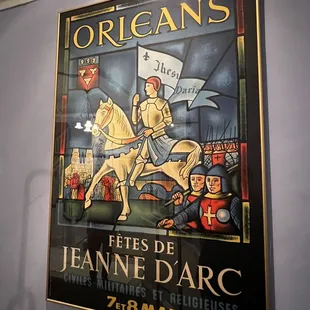 a painting of a man on a horse