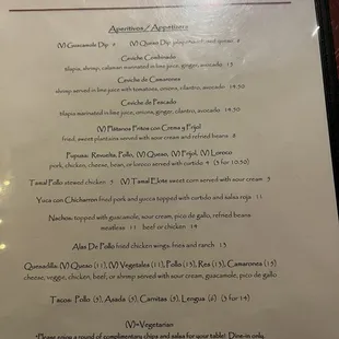 Menu January 2023