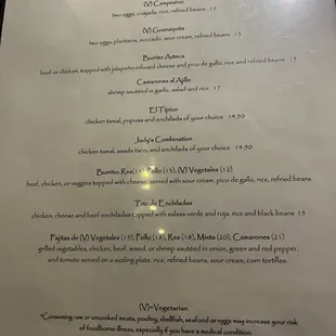 Menu January 2023