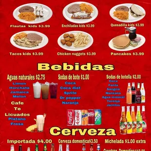 kids menu