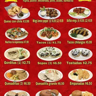 ramen and noodles, menu