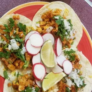 a plate of mexican food