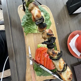 a plate of food on a table