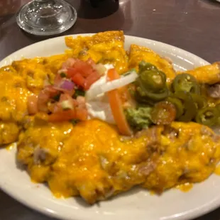 Fajita chicken nachos