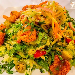 Popcorn Shrimp Salad