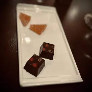 Complementary Desert Chocolates