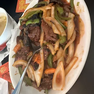 This sichuan beef I like the most, very spicy that I asked