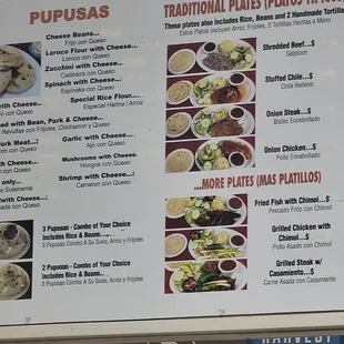 the menu