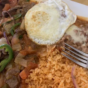 11. Steak Ranchero and I added an egg since it was breakfast for me