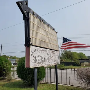 See the sign from the street