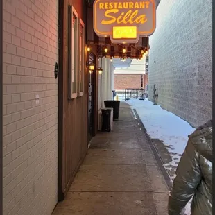 outside