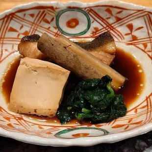 Chef&apos;s signature cod, part of Hibiki course menu.