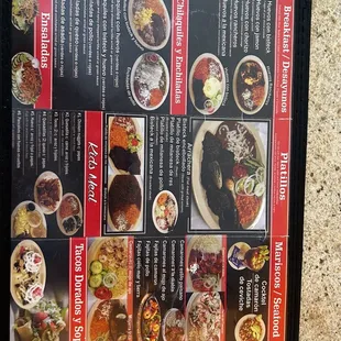 the menu