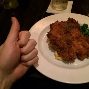 The chicken was pretty good.