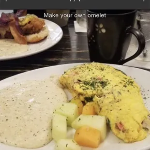 What the make your own omelet with a side of fruit is suppose to be!