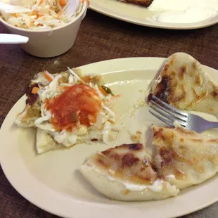 Pupusa ready to go! Extra cheesy mmmmmm