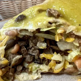 The generously stuffed burrito