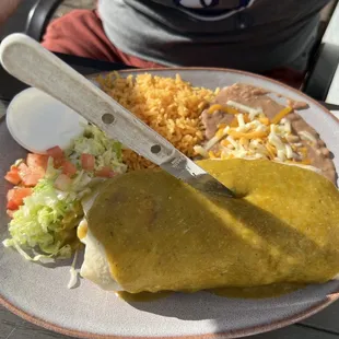 Burrito Verde Dinner Plate