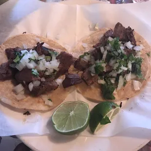 Tacos de lengua were as expected, very delicious. Haven't had these in a while. The avocado and red sauces are fantastic with the tacos.