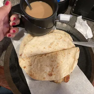 Tacos and coffee