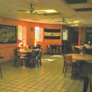 Cheery and clean dining area