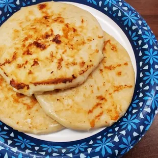 a plate of flatbreads