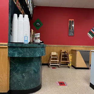 the interior of a restaurant