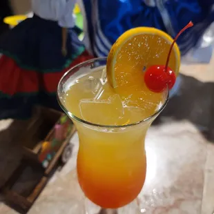 a glass of orange juice