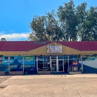 the front of the restaurant
