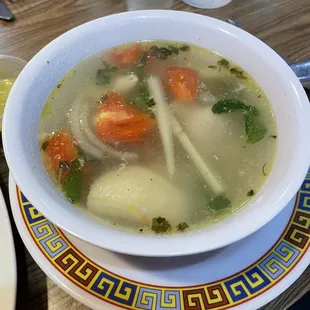 Chicken soup (side that comes with the Taquitos)