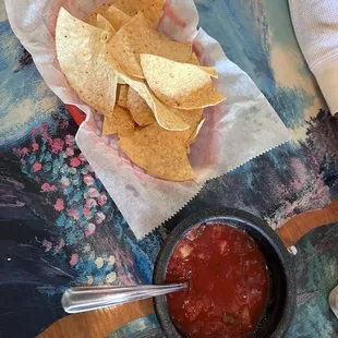 Salsa and chips