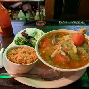 Caldo de Pollo is delicious. Margaritas are decent. Service is great!