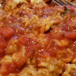 I mixed the salsa, beans and rice together because that's what I do