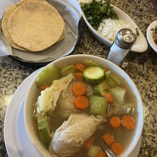 Very delicious soup chicken  Roberto he's very friendly  But the food it's de best