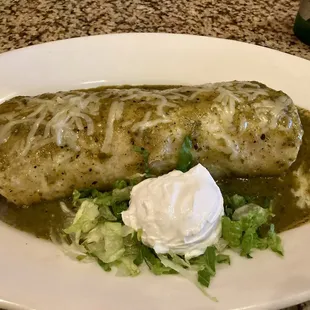 chile verde wet burrito