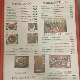 Soups, drinks, beer, and desserts