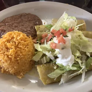 Chicken Enchiladas with verde sauce