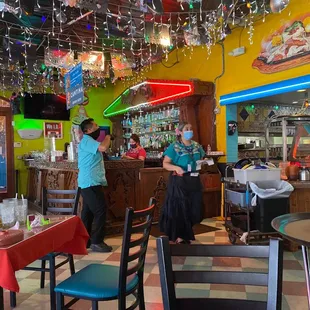people in a restaurant