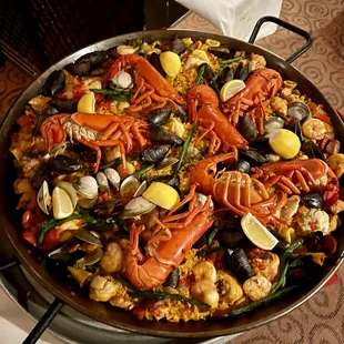 The seafood paella