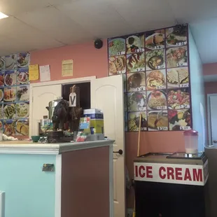 the ice cream counter