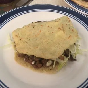 two plates of food on a table